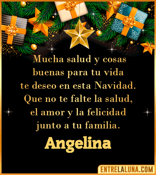 Te deseo Feliz Navidad Angelina