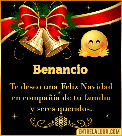 Te deseo una Feliz Navidad para ti Benancio