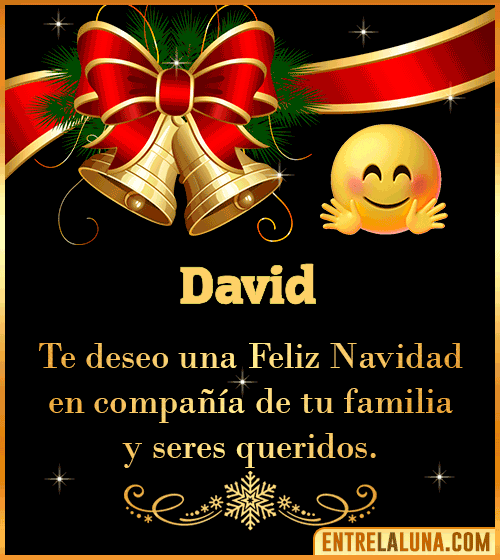 Te deseo una Feliz Navidad para ti David