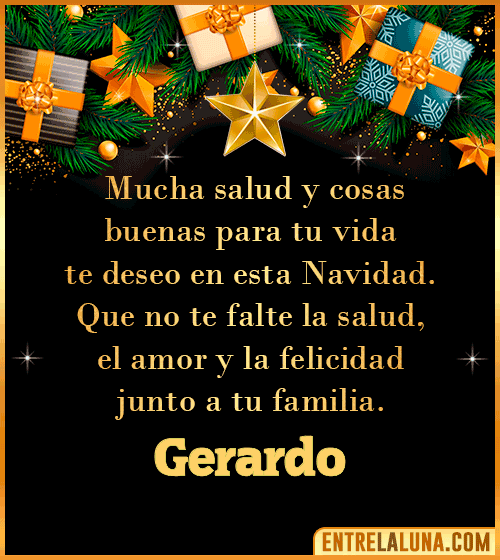 Te deseo Feliz Navidad Gerardo