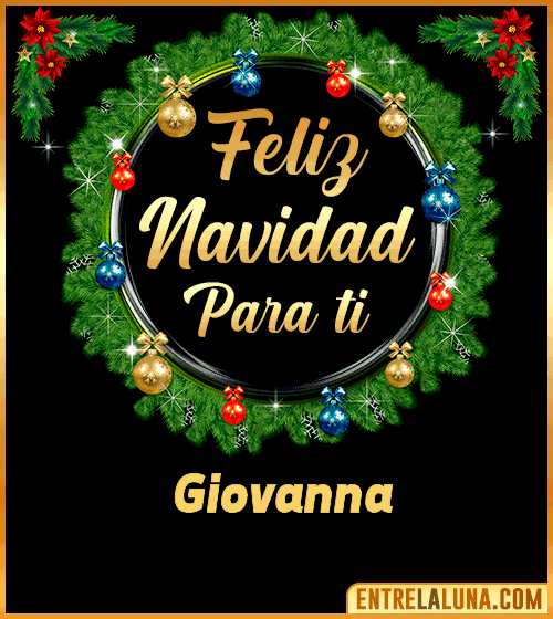 Feliz Navidad para ti Giovanna