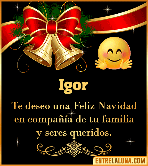Te deseo una Feliz Navidad para ti Igor