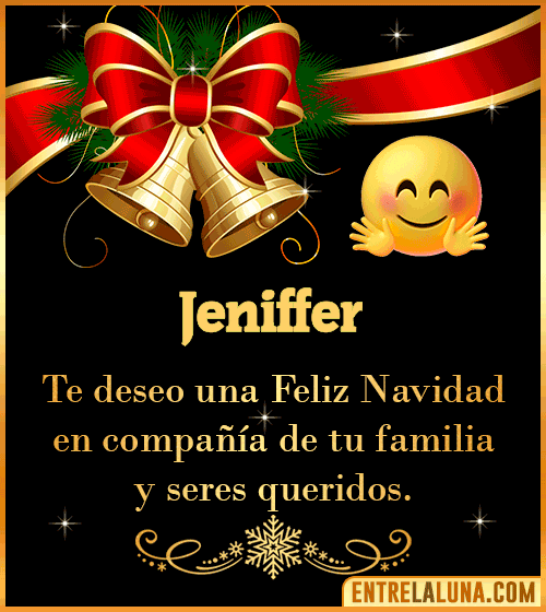 Te deseo una Feliz Navidad para ti Jeniffer