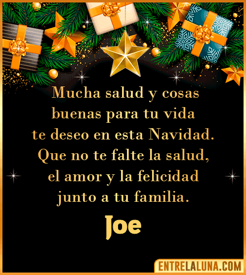 Te deseo Feliz Navidad Joe