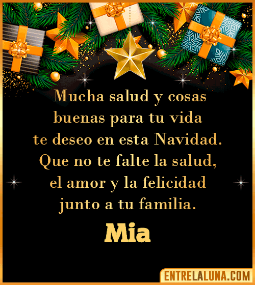 Te deseo Feliz Navidad Mia