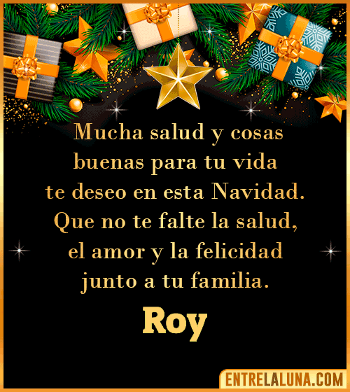 Te deseo Feliz Navidad Roy