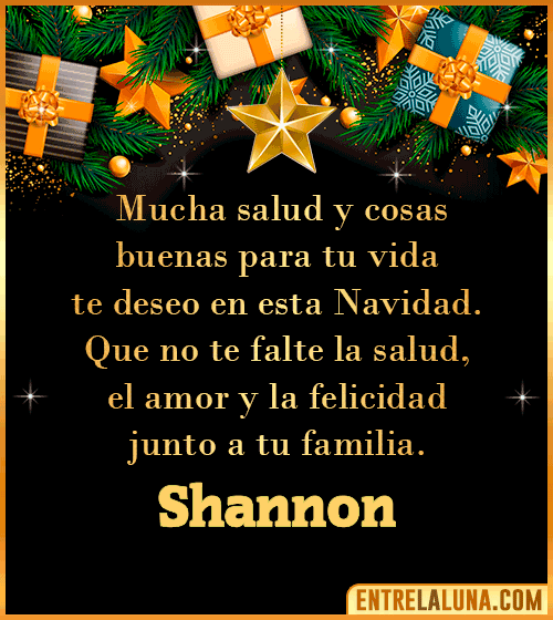 Te deseo Feliz Navidad Shannon