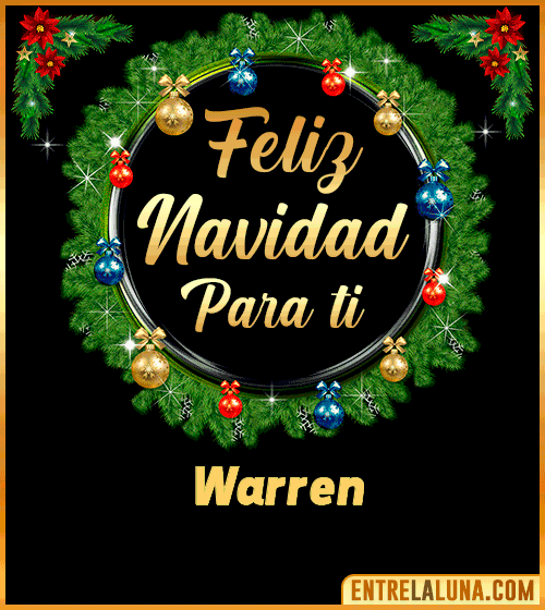 Feliz Navidad para ti Warren