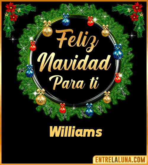 Feliz Navidad para ti Williams