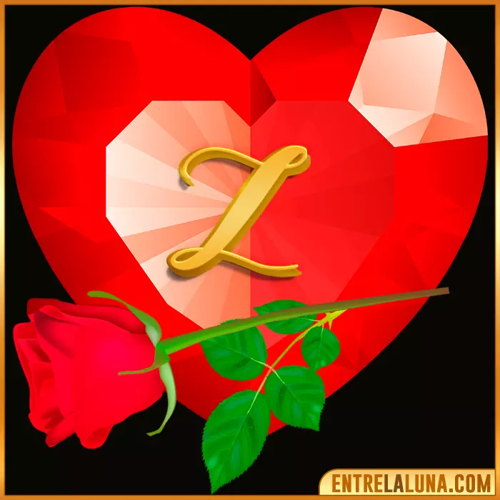 Imagen de Corazón y Rosa roja con la letra