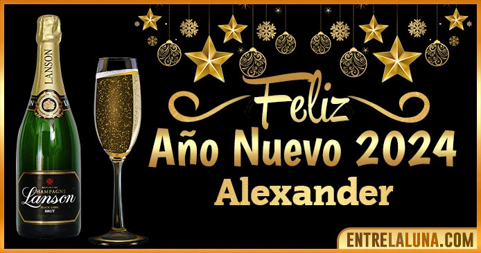 Gif de año nuevo 2024 para Alexander 🥂