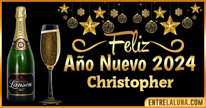 Gif de año nuevo 2024 para Christopher 🥂