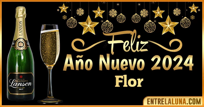 Gif de año nuevo 2024 para Flor 🥂