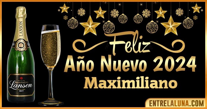 Gif de año nuevo 2024 para Maximiliano 🥂