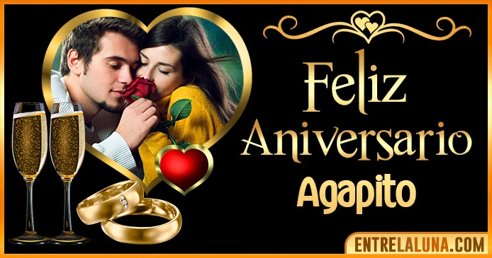 Feliz Aniversario Mi Amor Agapito 👨‍❤️‍👨 | Mensajes, Gifs y Imágene
