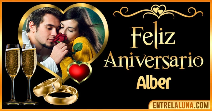 Feliz Aniversario Mi Amor Alber 👨‍❤️‍👨 | Mensajes, Gifs y Imágene