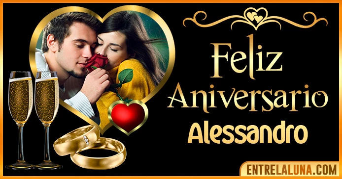 Feliz Aniversario Mi Amor Alessandro 👨‍❤️‍👨 | Mensajes, Gifs y Imágene