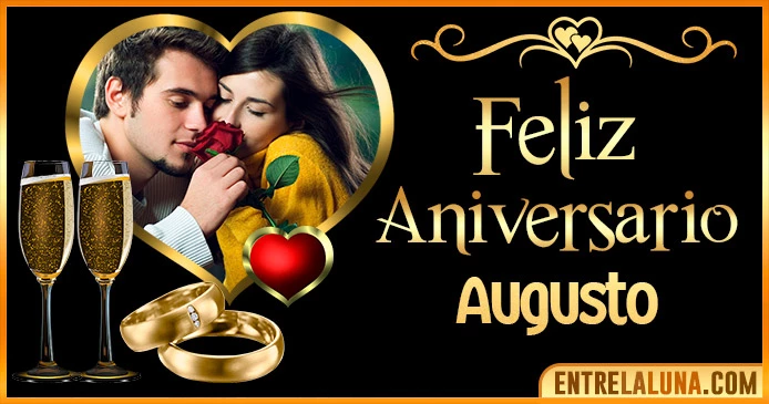 Feliz Aniversario Mi Amor Augusto 👨‍❤️‍👨 | Mensajes, Gifs y Imágene