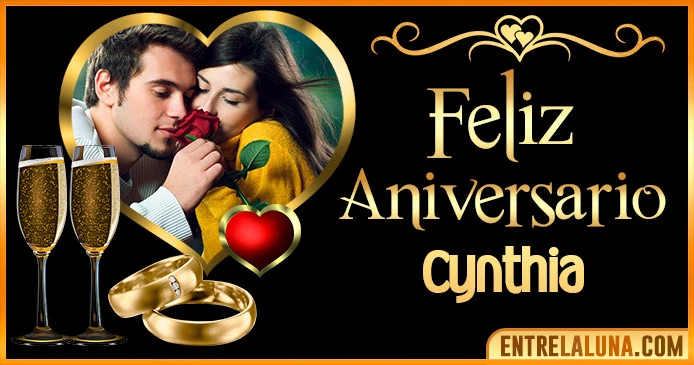 Feliz Aniversario Mi Amor Cynthia 👨‍❤️‍👨 | Mensajes, Gifs y Imágene