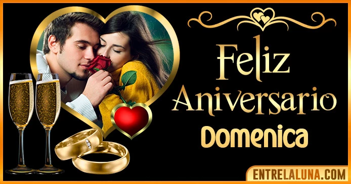 Feliz Aniversario Mi Amor Domenica 👨‍❤️‍👨 | Mensajes, Gifs y Imágene