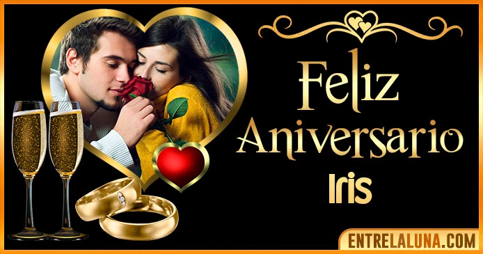 Feliz Aniversario Mi Amor Iris 👨‍❤️‍👨 | Mensajes, Gifs y Imágene