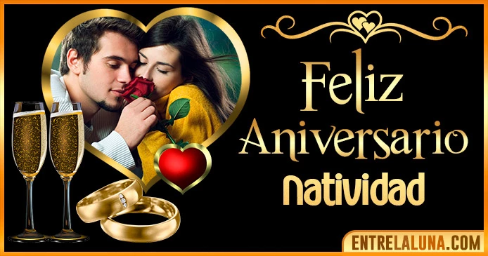 Feliz Aniversario Mi Amor Natividad 👨‍❤️‍👨 | Mensajes, Gifs y Imágene