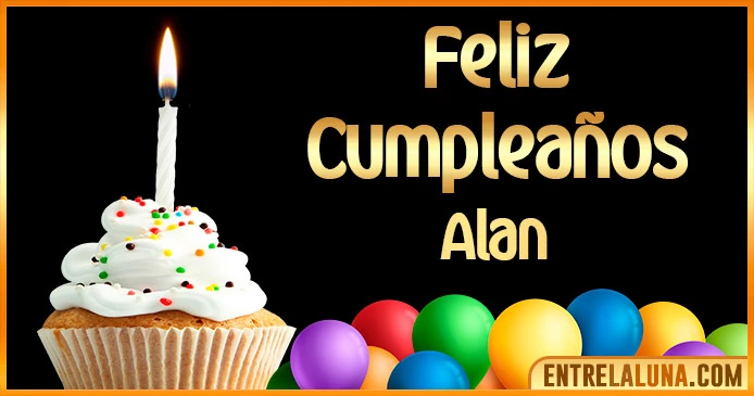 ➤ Feliz Cumpleaños Alan GIF 🎂 【Felicidades Alan 】🎉