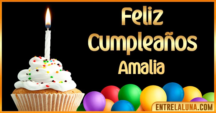 ➤ Feliz Cumpleaños Amalia GIF 🎂 【Felicidades Amalia 】🎉