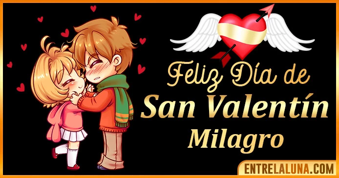 Gif de San Valentín para Milagro 💘