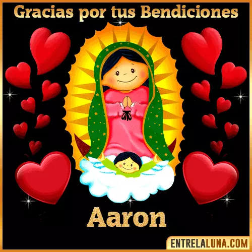 Imagen de la Virgen de Guadalupe con nombre Aaron
