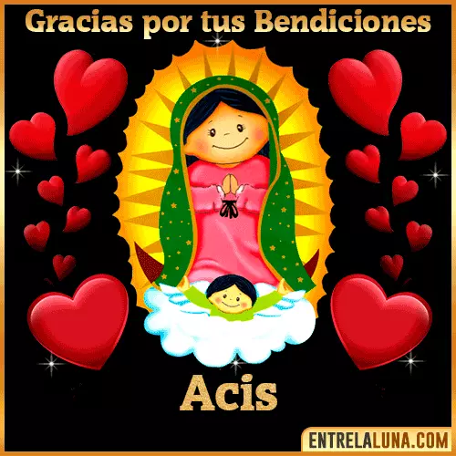 Imagen de la Virgen de Guadalupe con nombre Acis