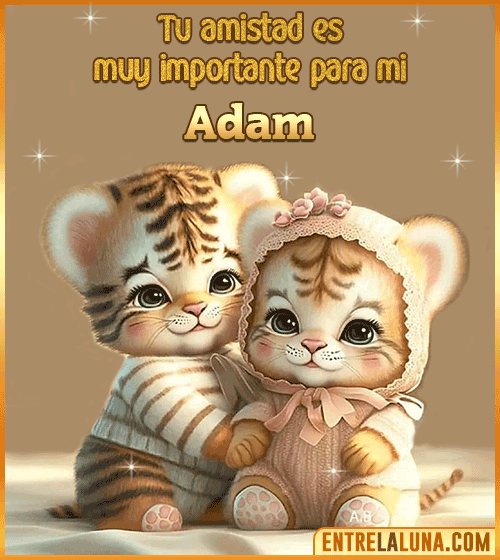 Tu amistad es muy importante para mi Adam