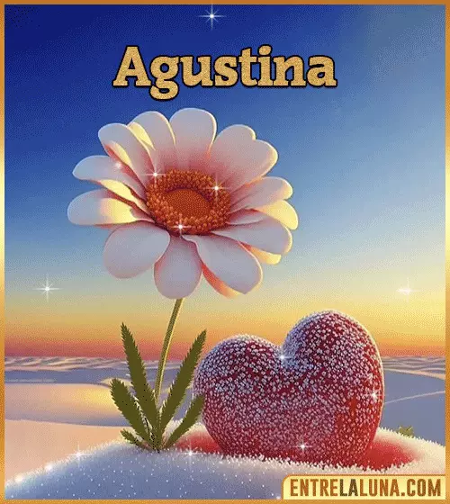 Imagen bonita de flor con Nombre Agustina