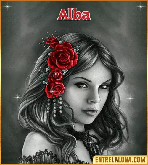 Imagen gif con nombre de mujer Alba