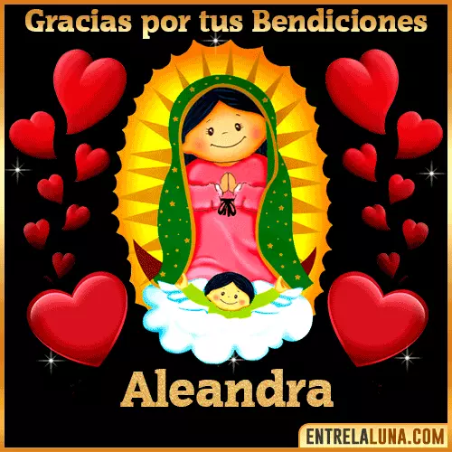 Imagen de la Virgen de Guadalupe con nombre Aleandra