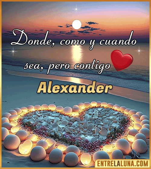 Donde, como y cuando sea, pero contigo amor Alexander