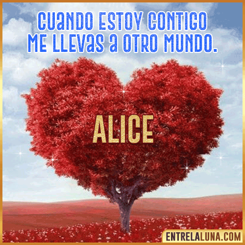 Frases de Amor cuando estoy contigo Alice