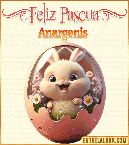 Imagen feliz Pascua con nombre Anargenis