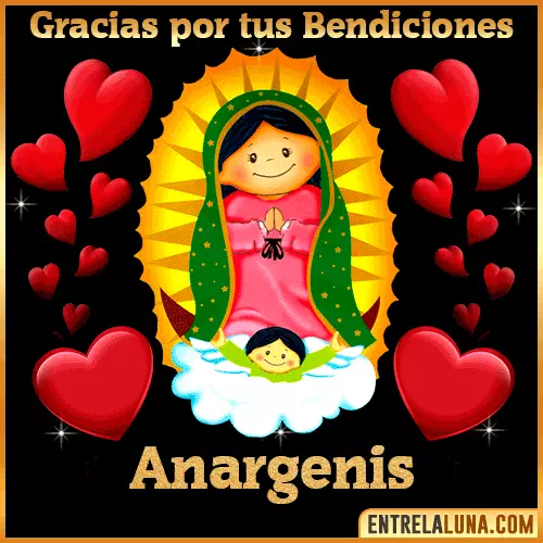 Imagen de la Virgen de Guadalupe con nombre Anargenis