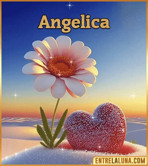 Imagen bonita de flor con Nombre Angelica