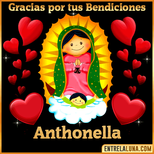 Imagen de la Virgen de Guadalupe con nombre Anthonella