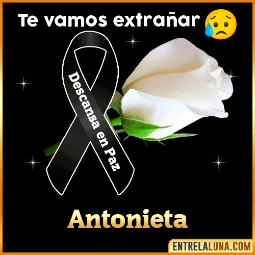 Imagen de luto con Nombre Antonieta