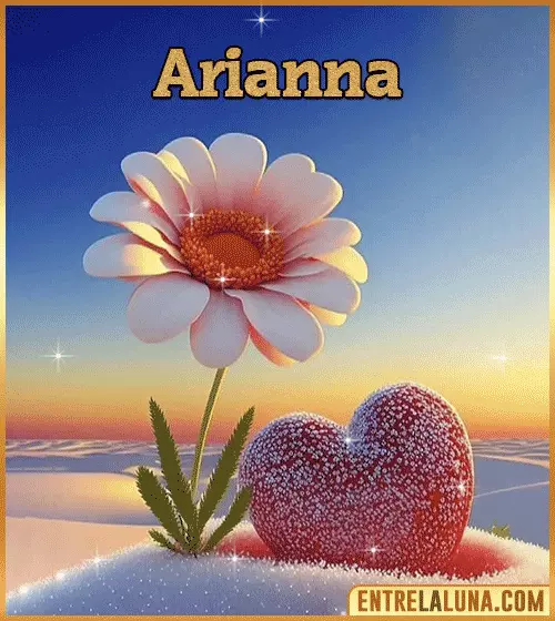 Imagen bonita de flor con Nombre Arianna