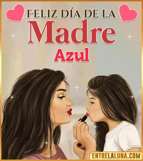 Gif Feliz día de la Madre Azul