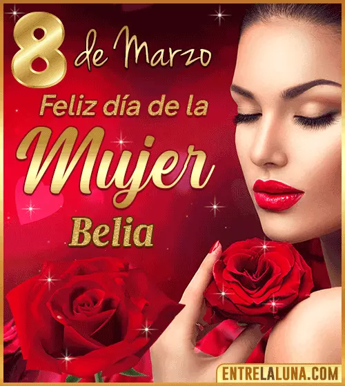 Gif Feliz día de la Mujer Belia