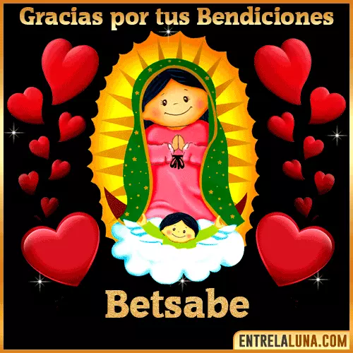 Imagen de la Virgen de Guadalupe con nombre Betsabe