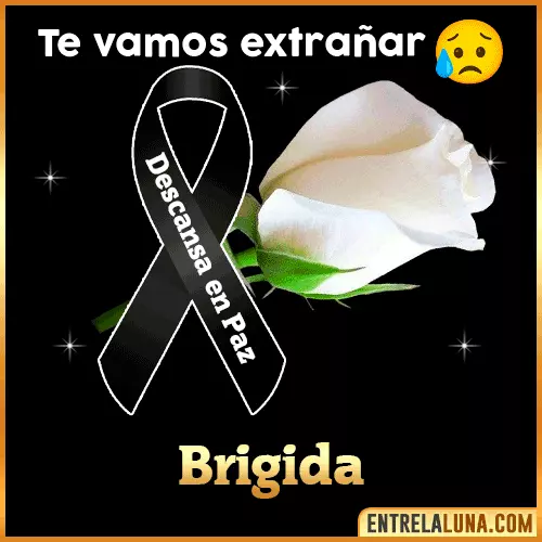 Imagen de luto con Nombre Brigida