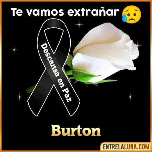 Imagen de luto con Nombre Burton