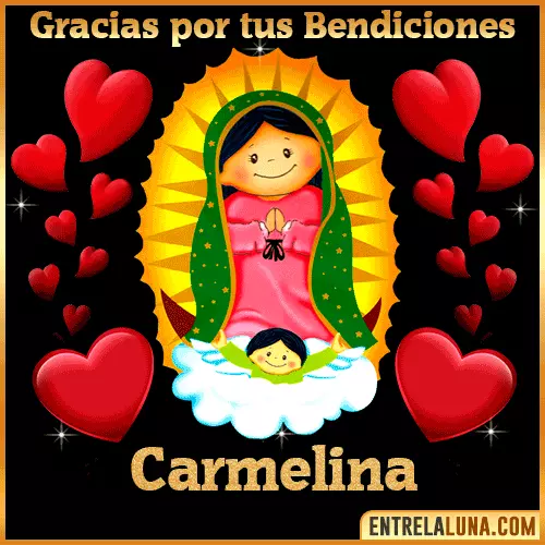 Imagen de la Virgen de Guadalupe con nombre Carmelina
