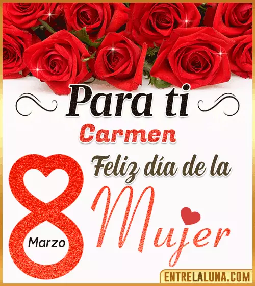 Tarjetas del día de la Mujer Carmen